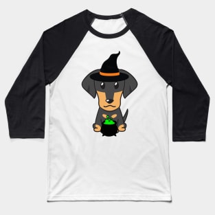 Cute dachshund dog is a witch Baseball T-Shirt